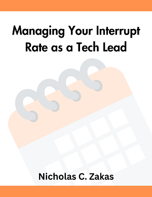 Managing Your Interrupt Rate as a Tech Lead E-book Cover
